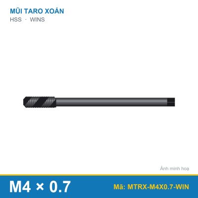 Mũi taro xoắn đen M4x0.7 WINS