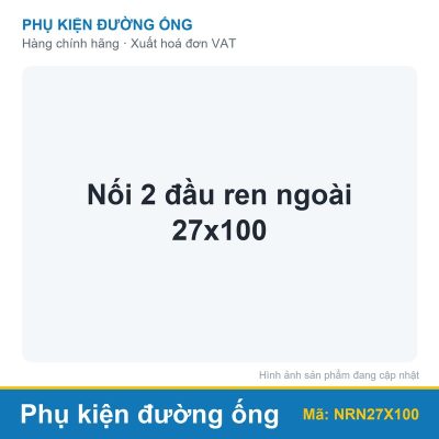 Nối 2 đầu ren ngoài 27x100