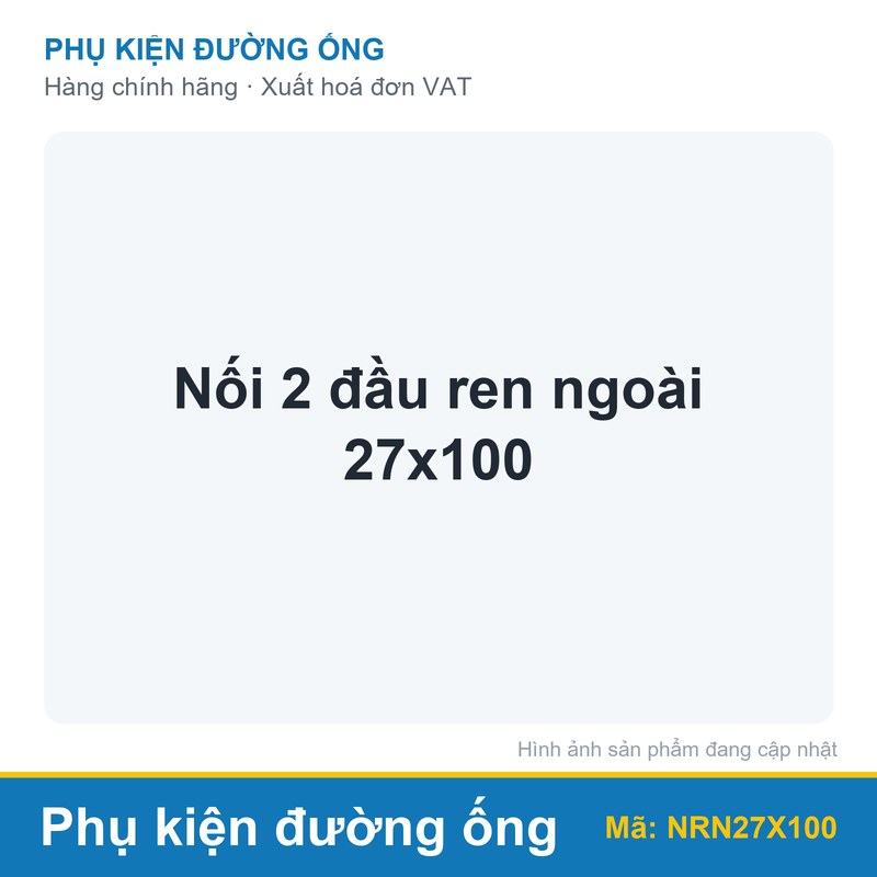 Nối 2 đầu ren ngoài 27x100