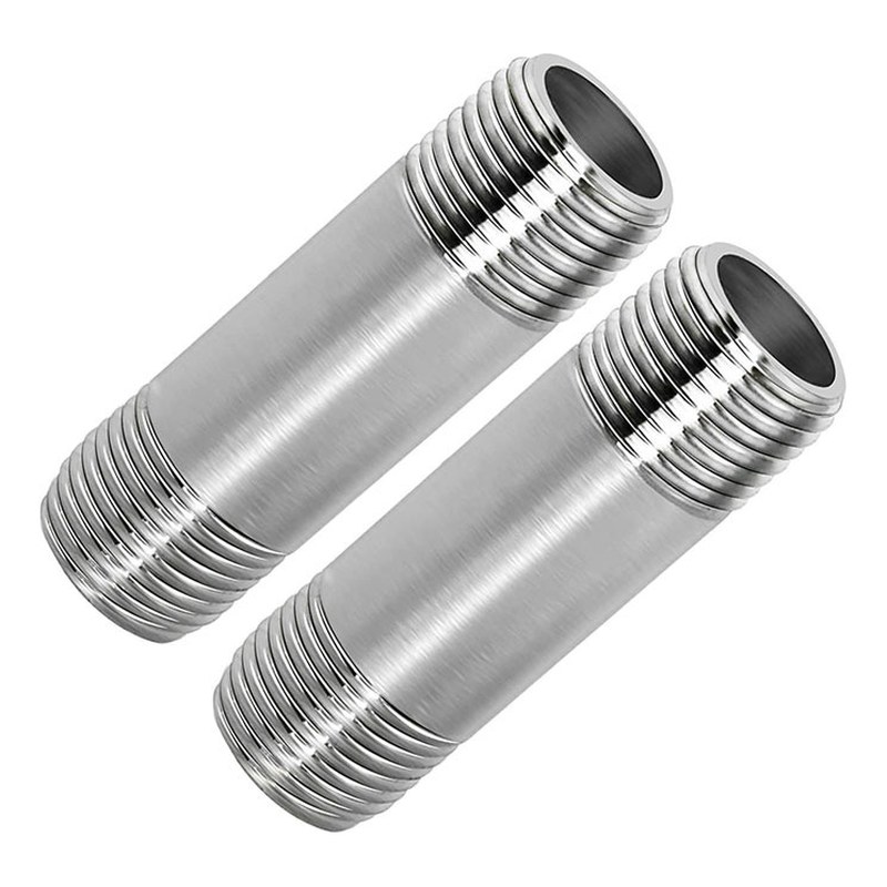 Nối 2 đầu ren ngoài inox 304 49x200