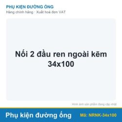 Nối 2 đầu ren ngoài kẽm 34×100