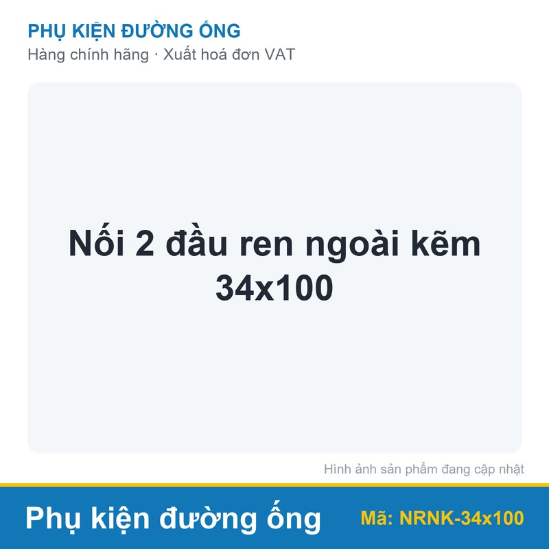 Nối 2 đầu ren ngoài kẽm 34x100