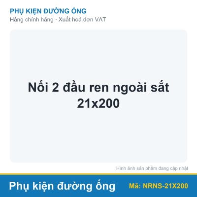 Nối 2 đầu ren ngoài sắt 21x200