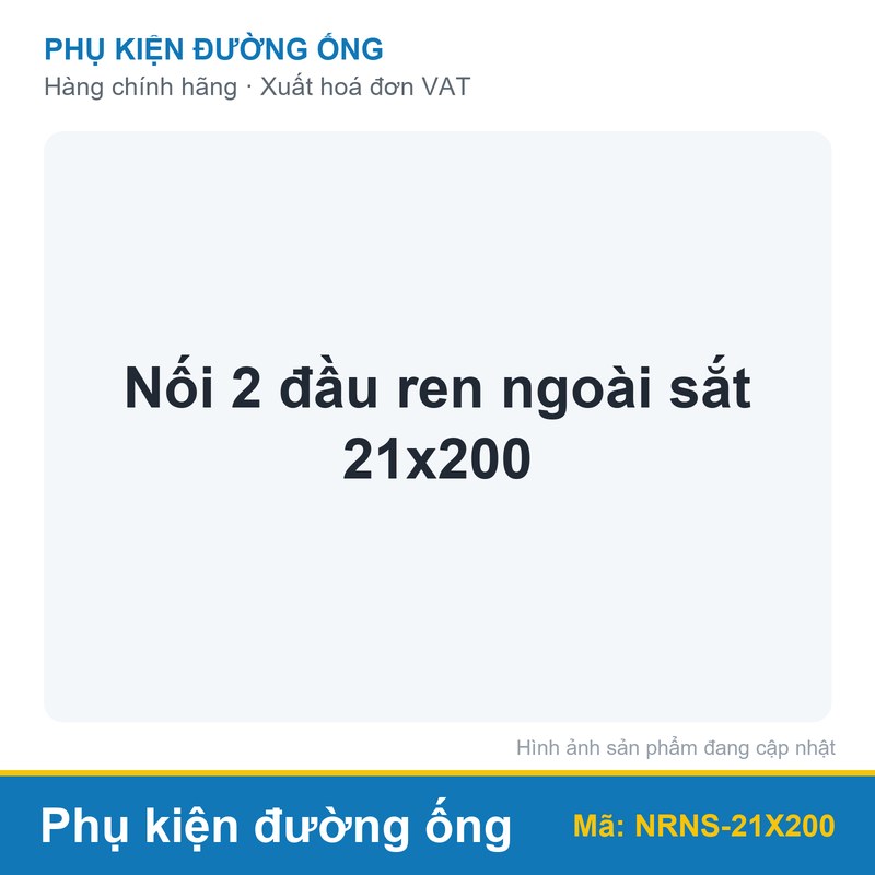 Nối 2 đầu ren ngoài sắt 21x200