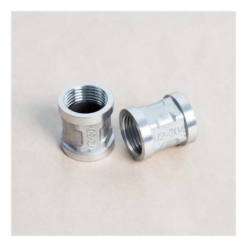 Nối 2 đầu ren trong inox phi 21