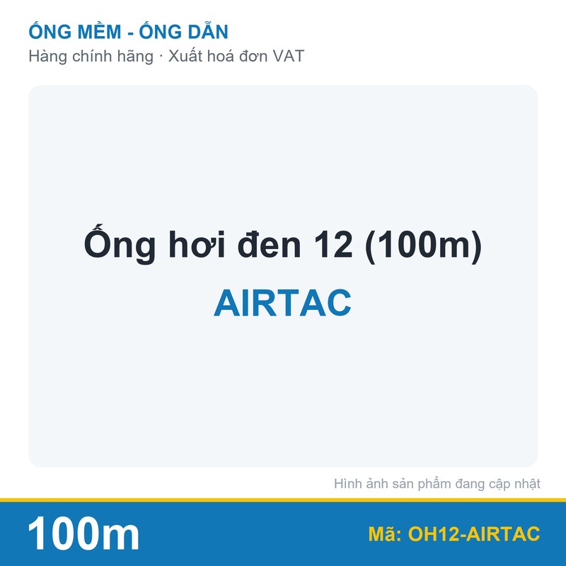 Ống hơi đen 12 (100m) AIRTAC (cuộn)