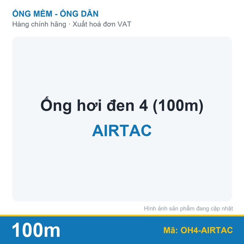 Ống hơi đen 4 (100m) AIRTAC (cuộn)