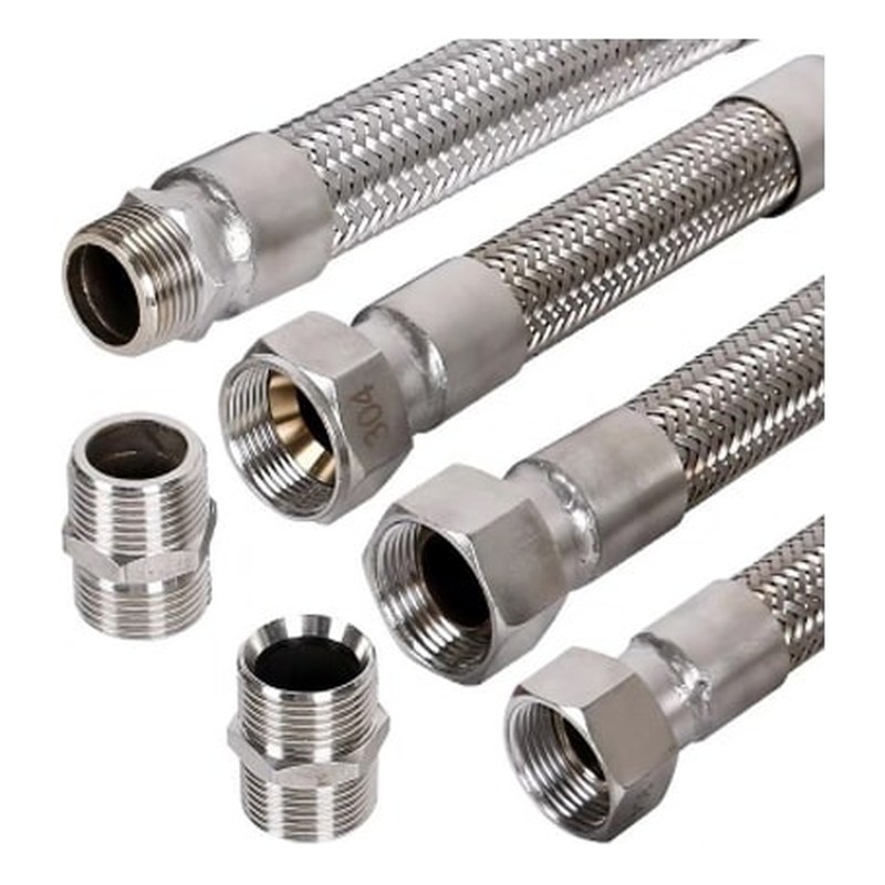 Ống mềm inox 3/4"x500mm (2 đầu ren côn lõm)