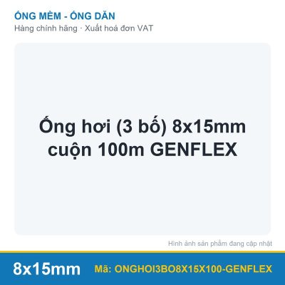 Ống hơi (3 bố) 8x15mm cuộn 100m GENFLEX