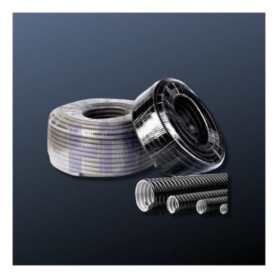 Ống ruột gà lõi thép bọc nhựa PVC xám 1/2" (50m/cuộn)