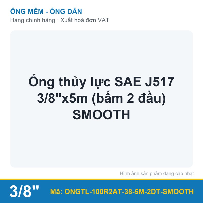 Ống thủy lực SAE J517 3/8"x5m (bấm 2 đầu) SMOOTH (sợi)