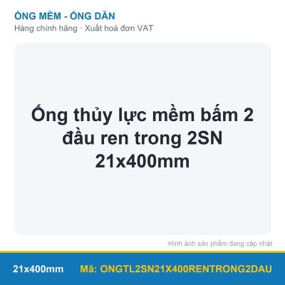 Ống thủy lực mềm bấm 2 đầu ren trong 2SN 21x400mm (sợi)