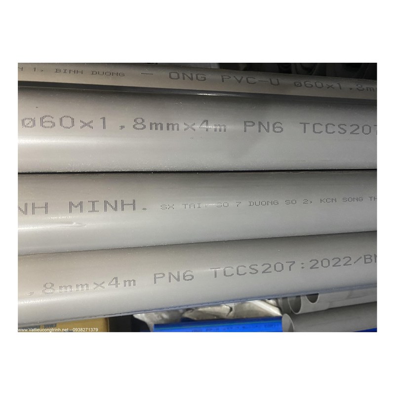 Ống PVC 60*1.8 BÌNH MINH