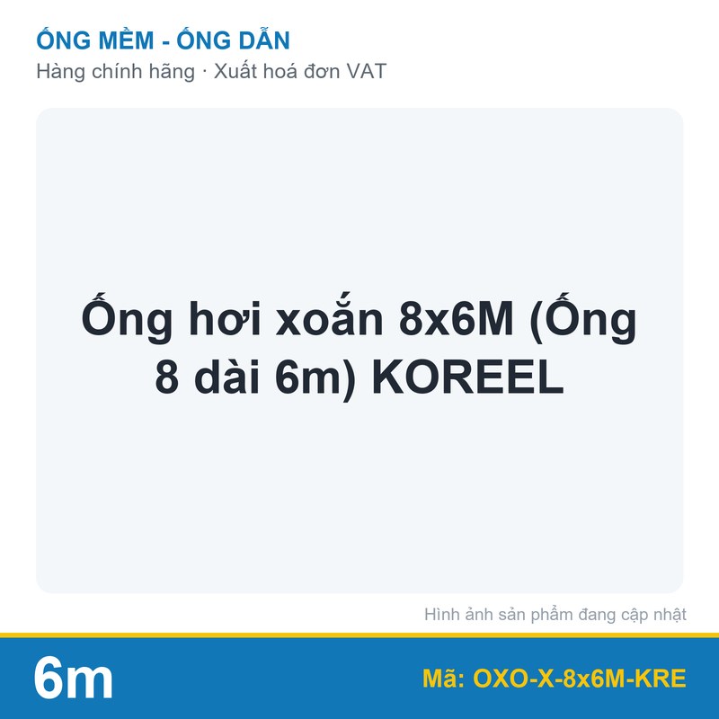 Ống hơi xoắn 8x6M (Ống 8 dài 6m) KOREEL (sợi)