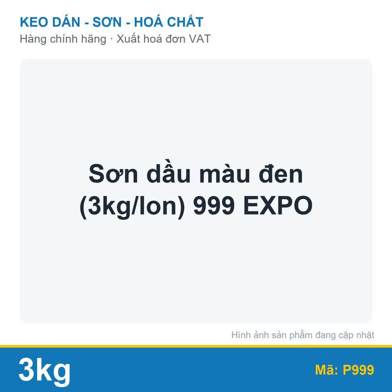 Sơn dầu màu đen (3kg/lon) 999 EXPO (thùng)
