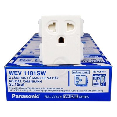 Ổ cắm đơn 3 chấu WEV1181SW Panasonic