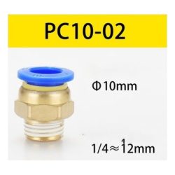 Nối hơi ren PC10-02 (Ống 10 ren 13) PVN