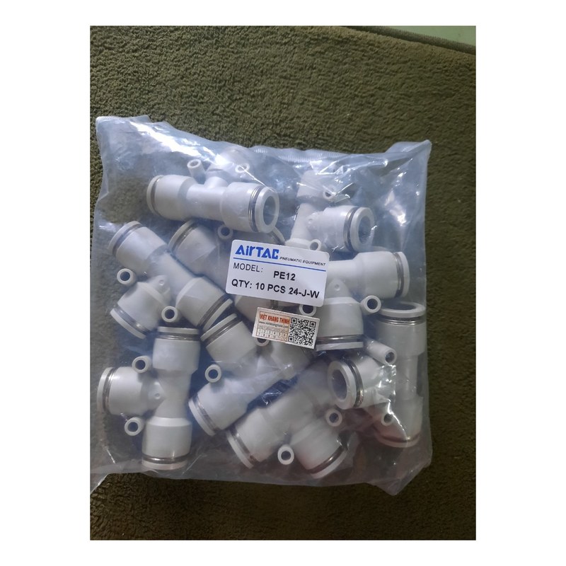 Nối nhanh khí nén PE12 (ống phi 12mm) AIRTAC