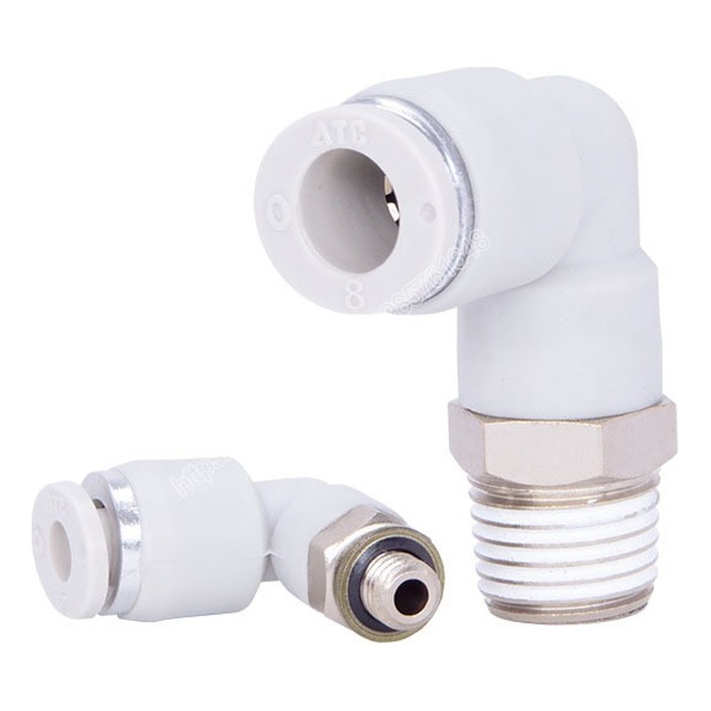 Nối hơi L ren PL08-01 (Ống 8 ren 9.6) AIRTAC