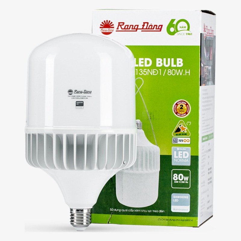 Đèn LED trụ TR135NĐ1 (80W) Rạng Đông