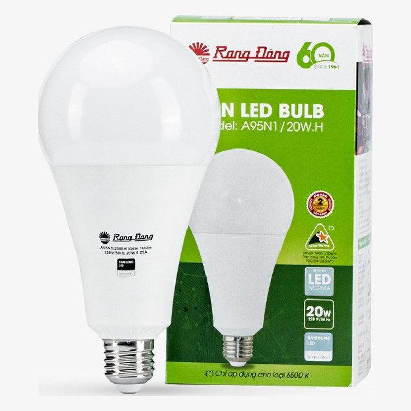 Đèn LED bulb A95N1(20W) Rạng Đông