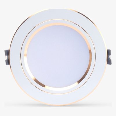 Đèn LED Downlight AT10 (90/7W) đổi màu viền vàng Rạng Đông
