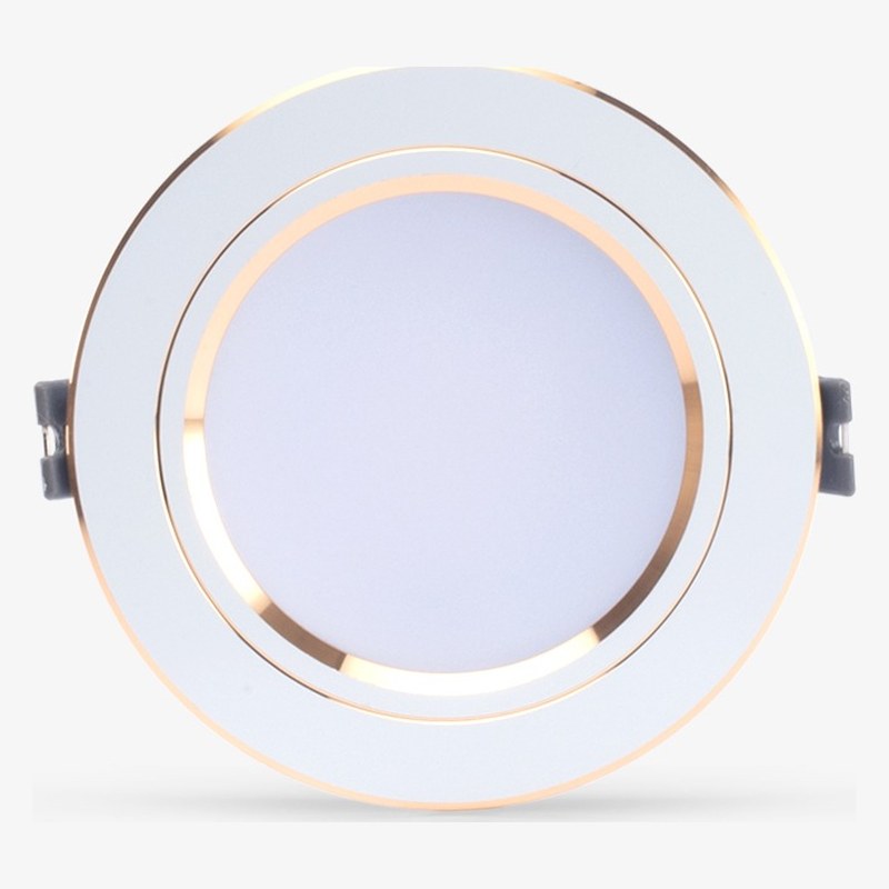 Đèn LED Downlight AT10 (90/7W) đổi màu viền vàng Rạng Đông