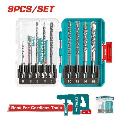 Bộ 9 mũi khoan bê tông SDS Plus TACSDL30906 TOTAL