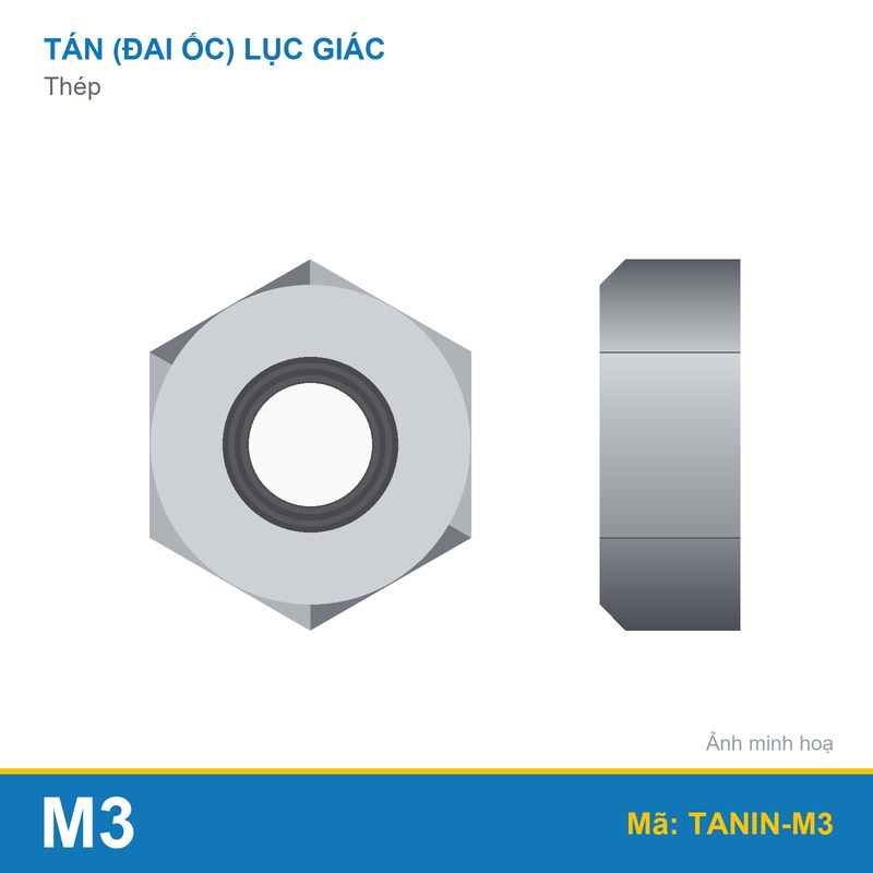 Tán SS304 M3