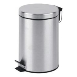 Thùng rác inox đạp chân tròn 20L (D29xH46cm)