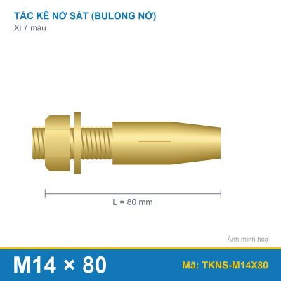 Tắc kê nở sắt xi 7 màu M14 x 80