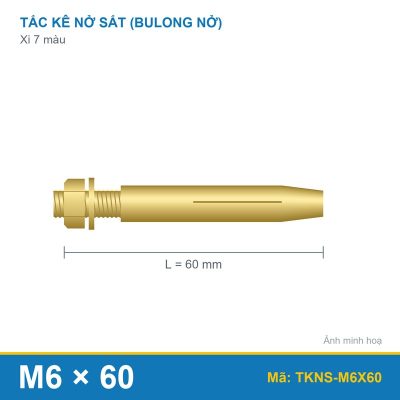 Tắc kê nở sắt xi 7 màu M6 x 60