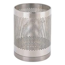 Thùng rác inox trắng dập lỗ không nắp Ø22Z