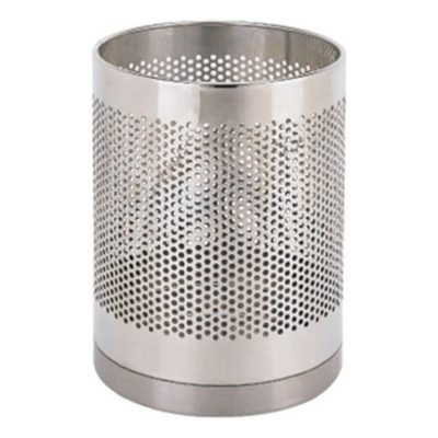Thùng rác inox trắng dập lỗ không nắp Ø22Z