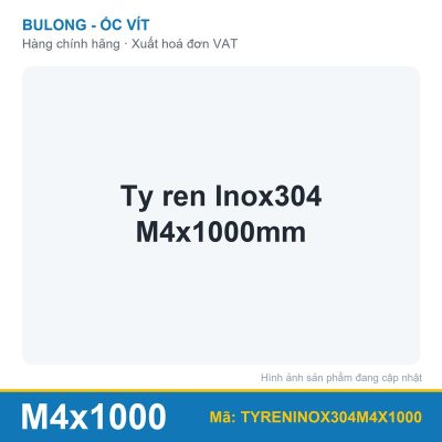 Ty ren Inox304 M4x1000mm