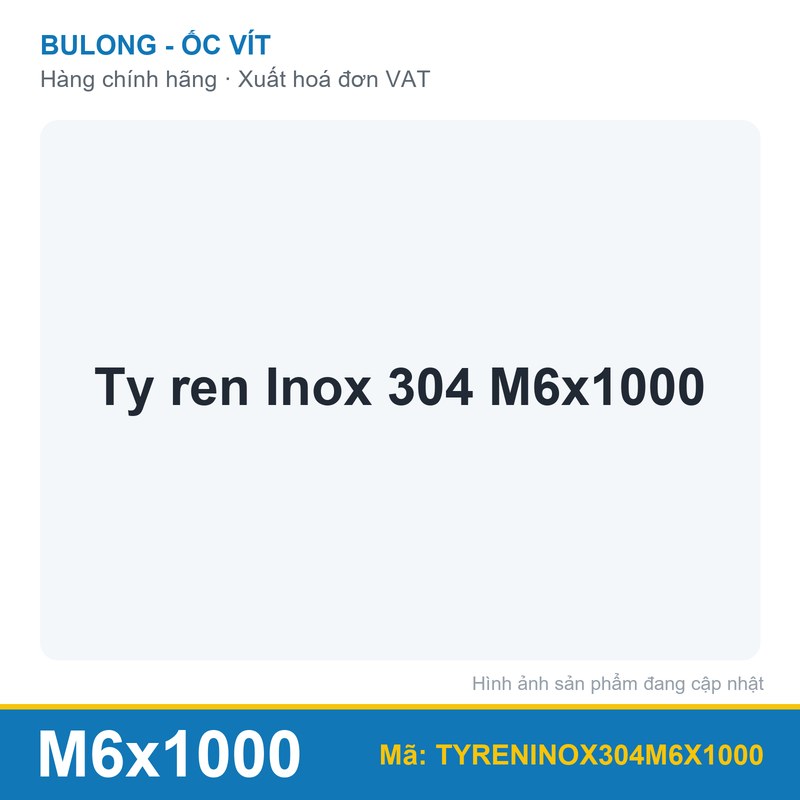 Ty ren Inox 304 M6x1000