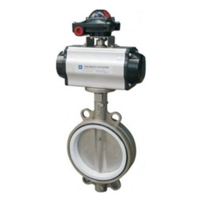 Van bướm khí nén DN80 thân gang cánh inox ron EPDM SAMWOO