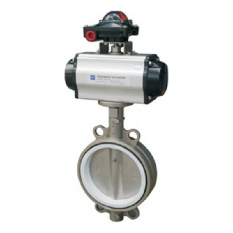 Van bướm khí nén DN80 thân gang cánh inox ron EPDM SAMWOO