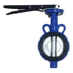 Van bướm tay gạt thân gang cánh inox 90