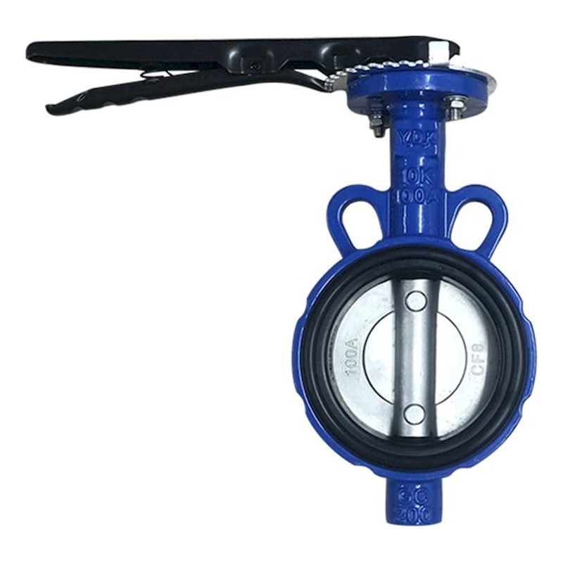 Van bướm tay gạt thân gang cánh inox 90